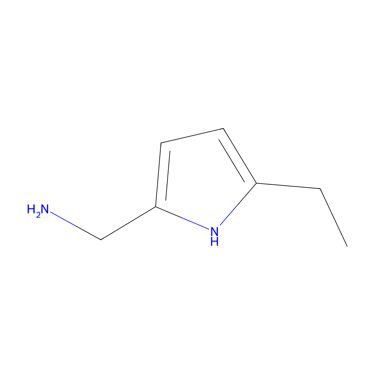 1-(5-ethyl-1H-pyrrol-2-yl)methanamine molecular structure, CAS 1481349-36-3