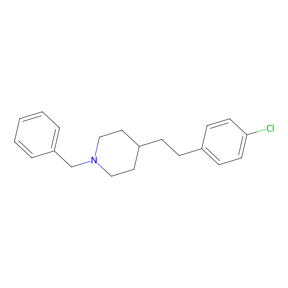 4-(4-Chlorophenethyl)-1-benzylpiperidine molecular structure, CAS 148135-83-5
