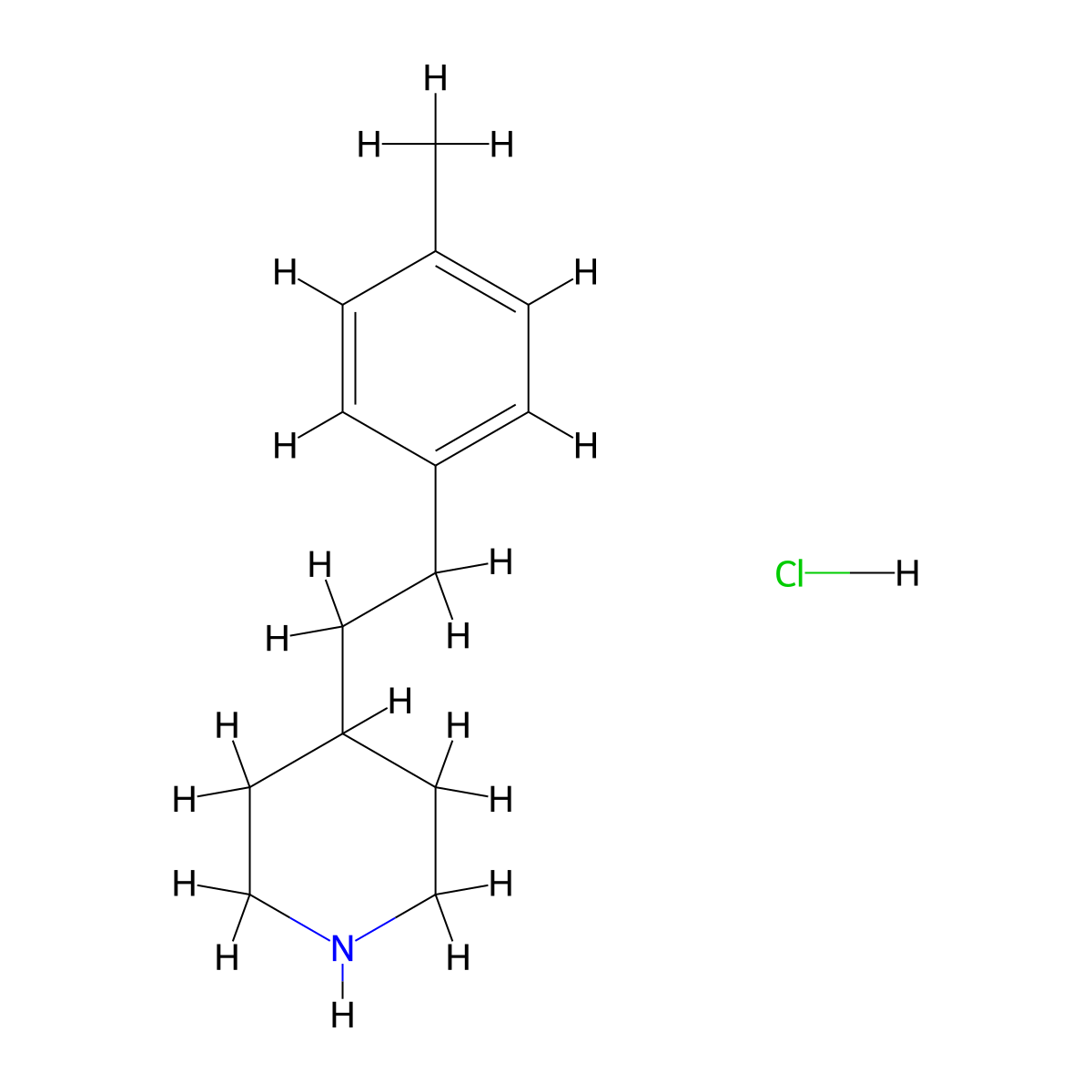 4-[2-(4-Methylphenyl)ethyl]-piperidine hydrochloride molecular structure, CAS 148135-90-4