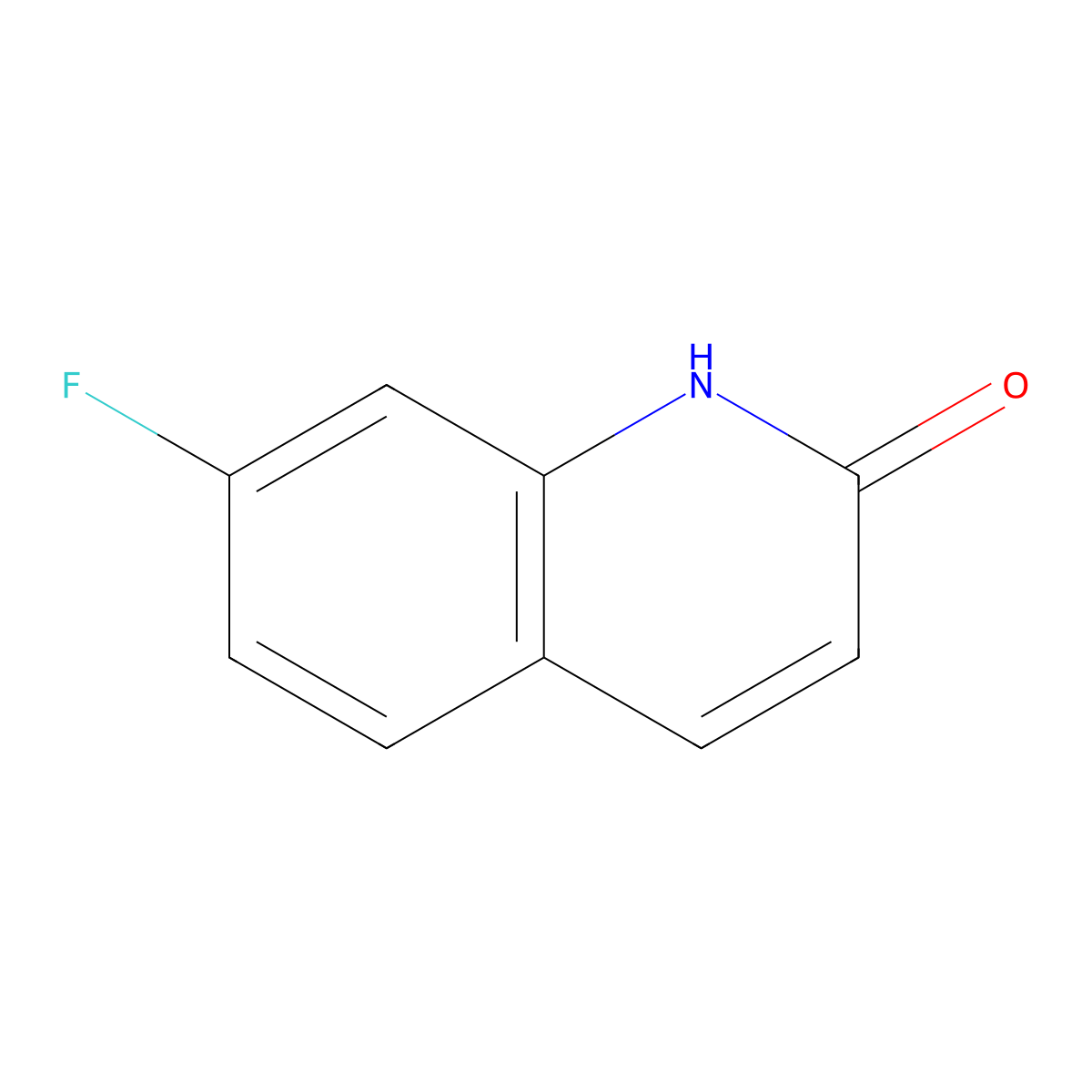 7-Fluoroquinolin-2(1H)-one molecular structure, CAS 148136-14-5