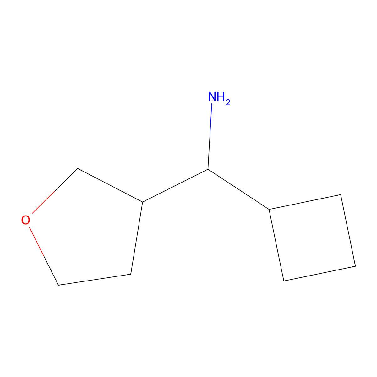 Cyclobutyl(oxolan-3-yl)methanamine molecular structure, CAS 1481380-48-6