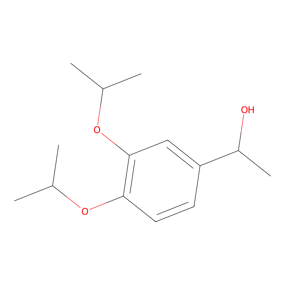 alpha-Methyl-3,4-bis(1-methylethoxy)benzenemethanol molecular structure, CAS 1481387-67-0