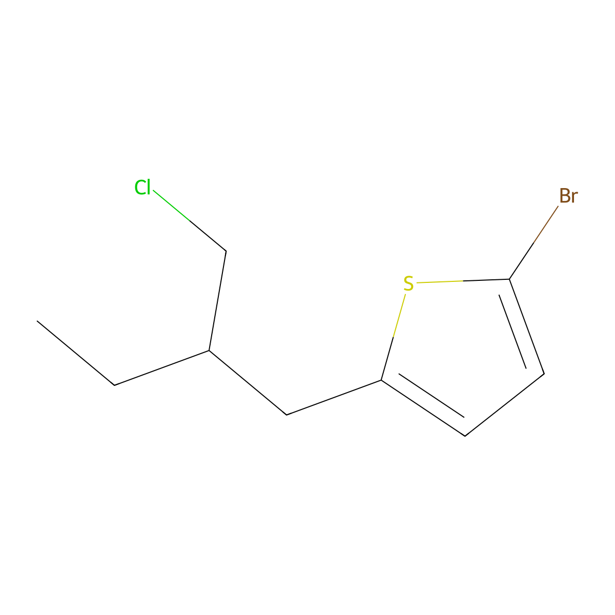 2-Bromo-5-(2-(chloromethyl)butyl)thiophene molecular structure, CAS 1481394-68-6