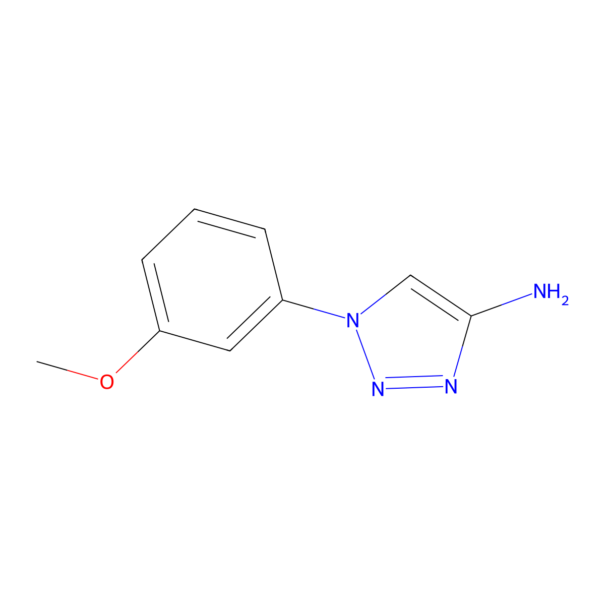 1-(3-methoxyphenyl)-1H-1,2,3-triazol-4-amine molecular structure, CAS 1481395-57-6
