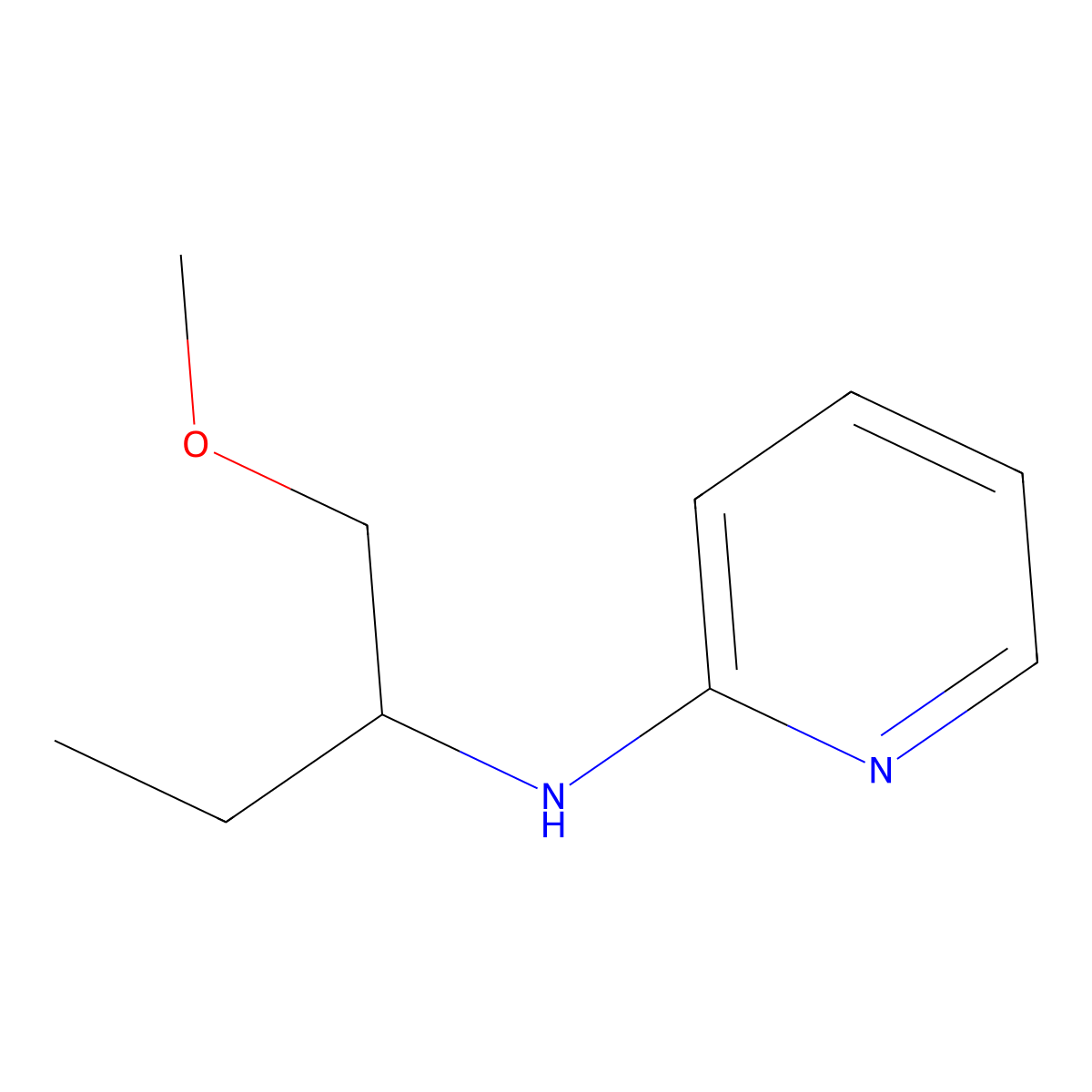 N-(1-methoxybutan-2-yl)pyridin-2-amine molecular structure, CAS 1481399-20-5