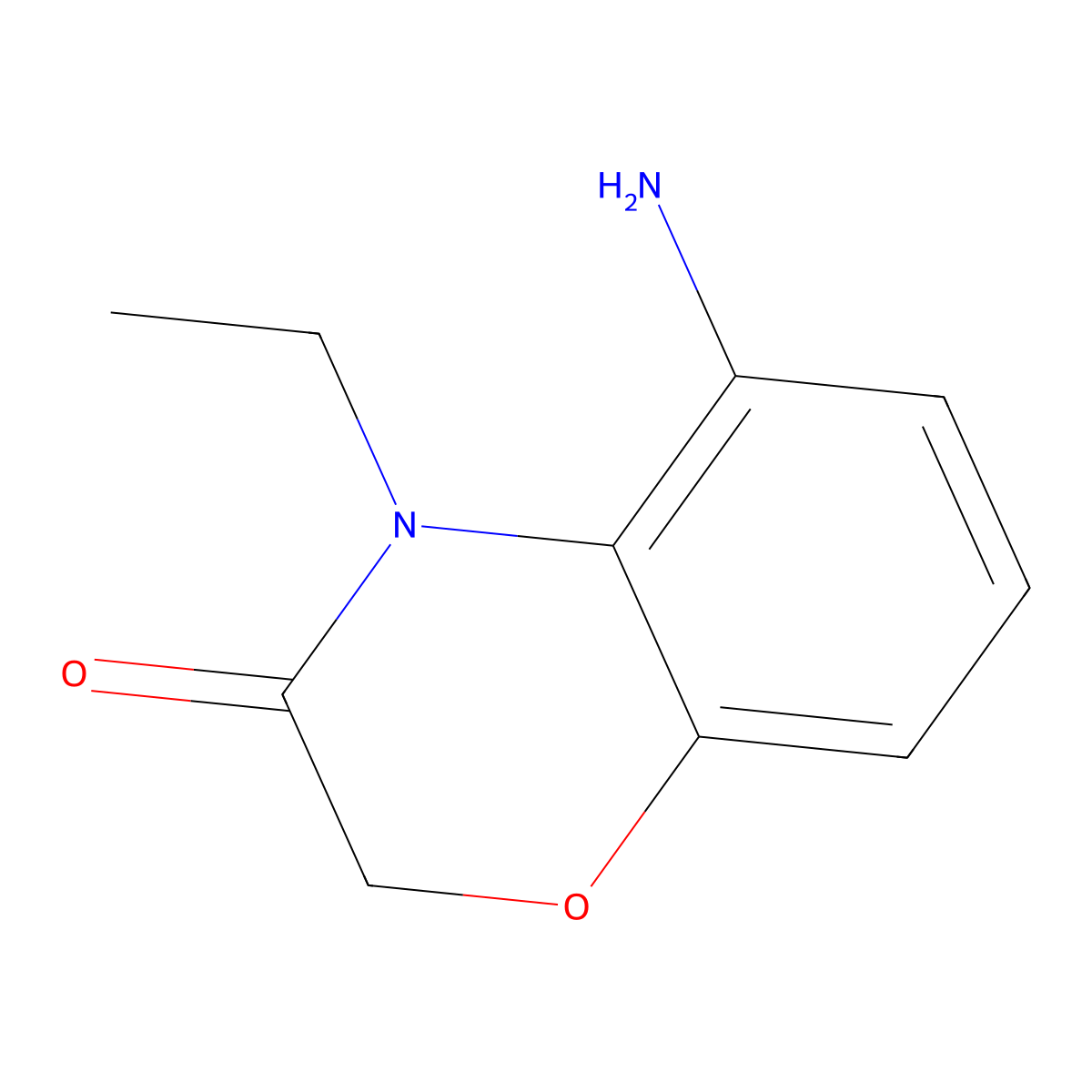 5-Amino-4-ethyl-3,4-dihydro-2H-1,4-benzoxazin-3-one molecular structure, CAS 1481399-82-9