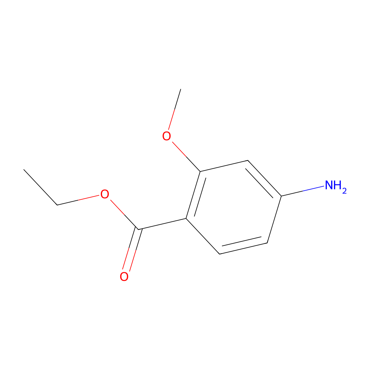 Ethyl 4-amino-2-methoxybenzoate molecular structure, CAS 14814-06-3