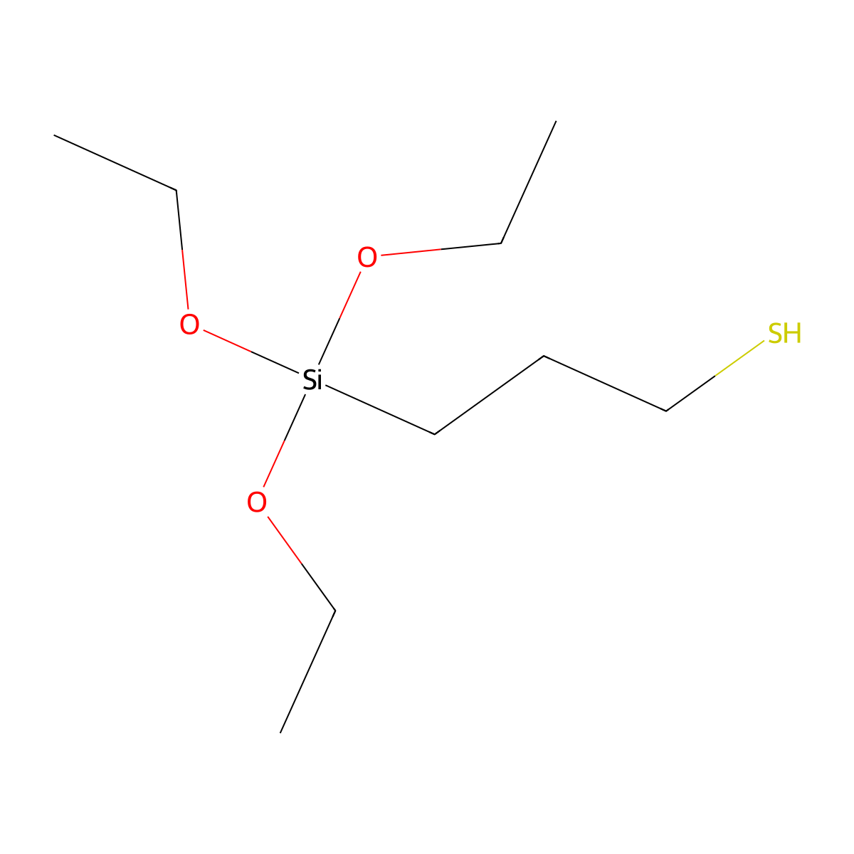 1-Propanethiol, 3-(triethoxysilyl)- molecular structure, CAS 14814-09-6