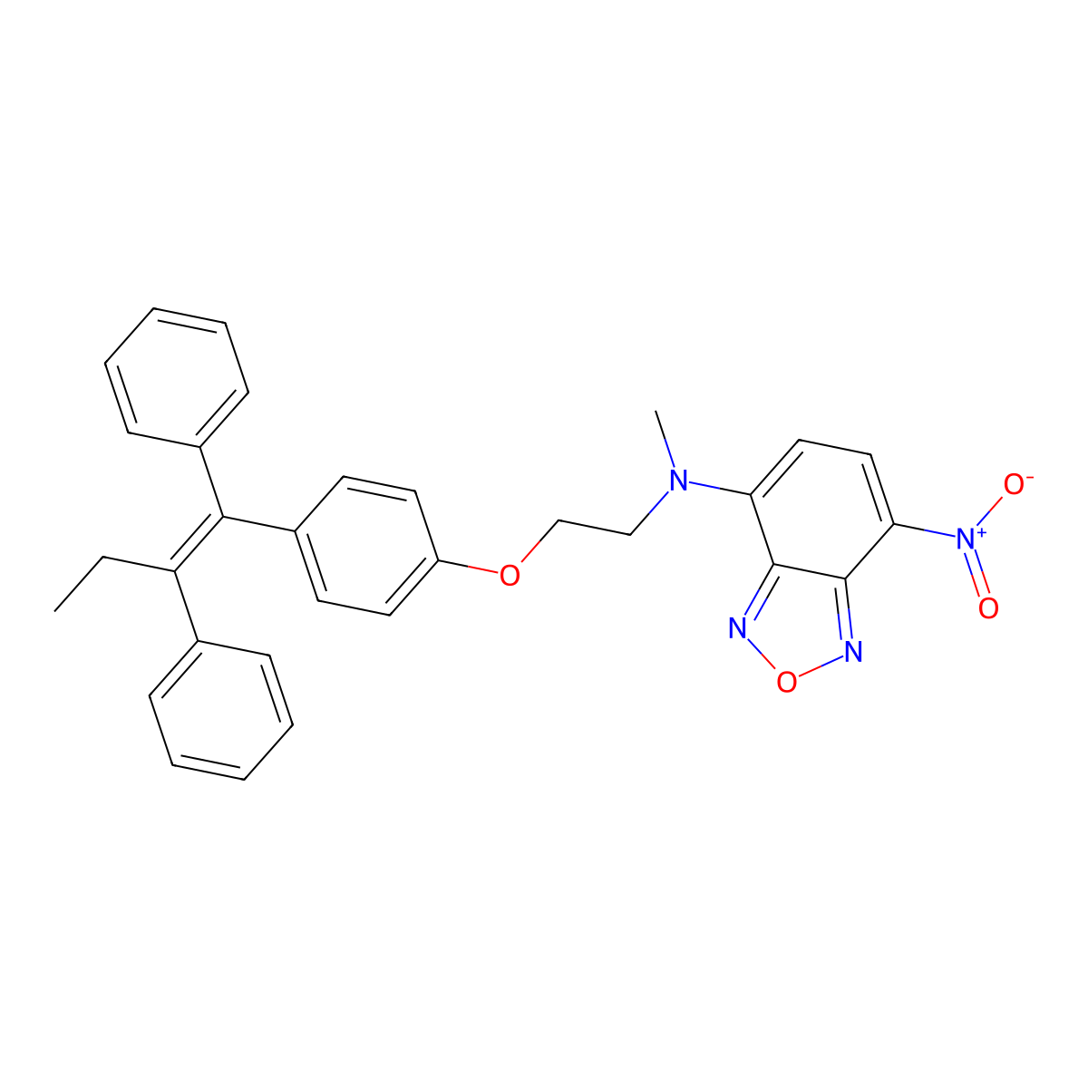 N-[2-[4-[(Z)-1,2-diphenylbut-1-enyl]phenoxy]ethyl]-N-methyl-4-nitro-2,1,3-benzoxadiazol-7-amine molecular structure, CAS 1481401-71-1