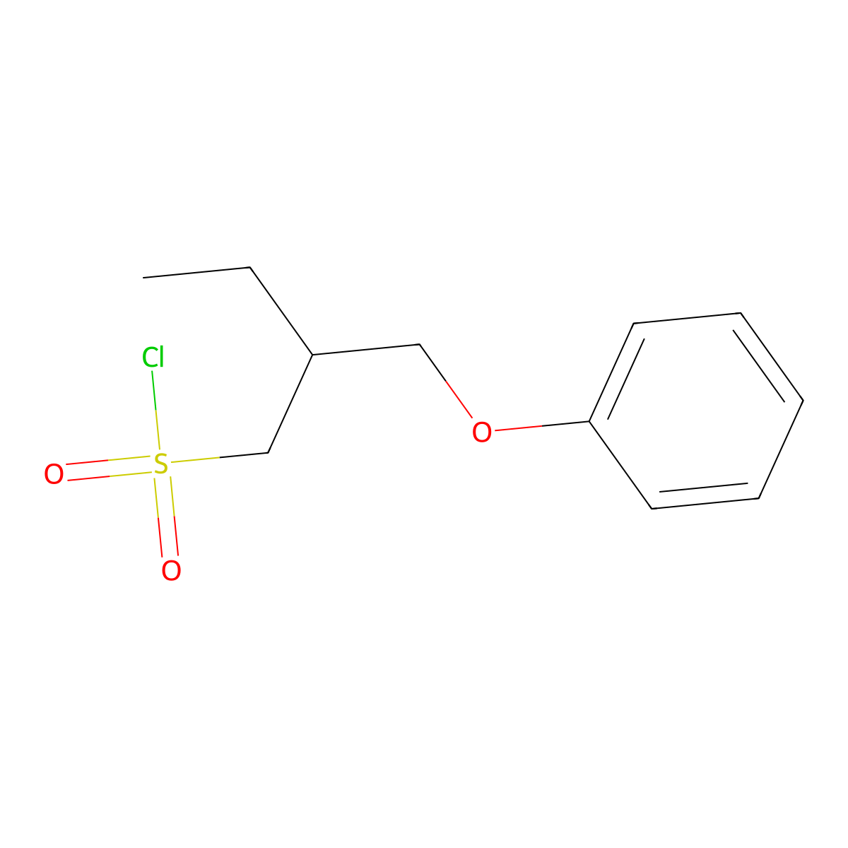 2-(Phenoxymethyl)butane-1-sulfonyl chloride molecular structure, CAS 1481415-68-2