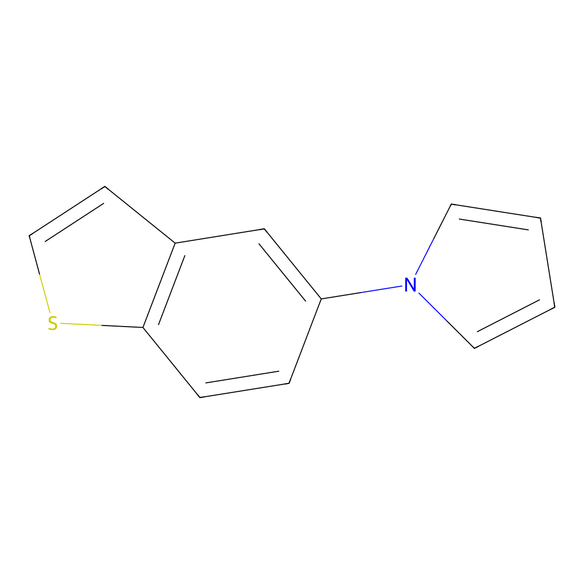1-(1-Benzothienphen-5-yl)-1H-pyrrole molecular structure, CAS 1481442-39-0