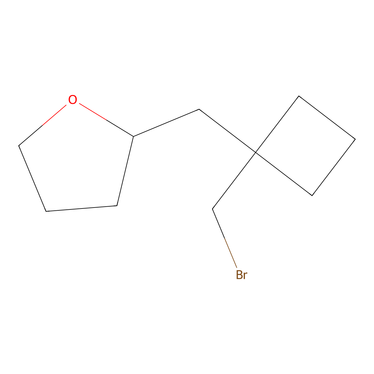 2-{[1-(Bromomethyl)cyclobutyl]methyl}oxolane molecular structure, CAS 1481448-80-9