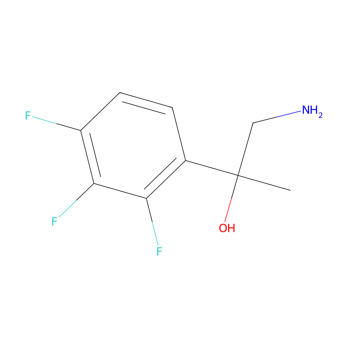 1-Amino-2-(2,3,4-trifluorophenyl)propan-2-ol molecular structure, CAS 1481450-10-5