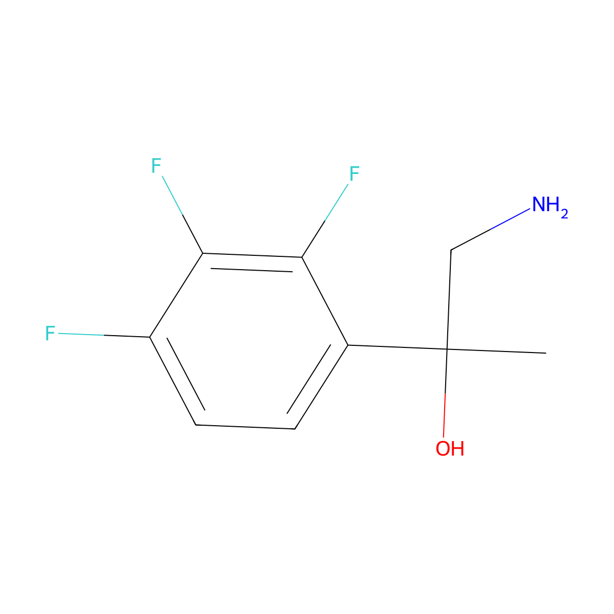 1-Amino-2-(2,3,4-trifluorophenyl)propan-2-ol molecular structure, CAS 1481450-10-5