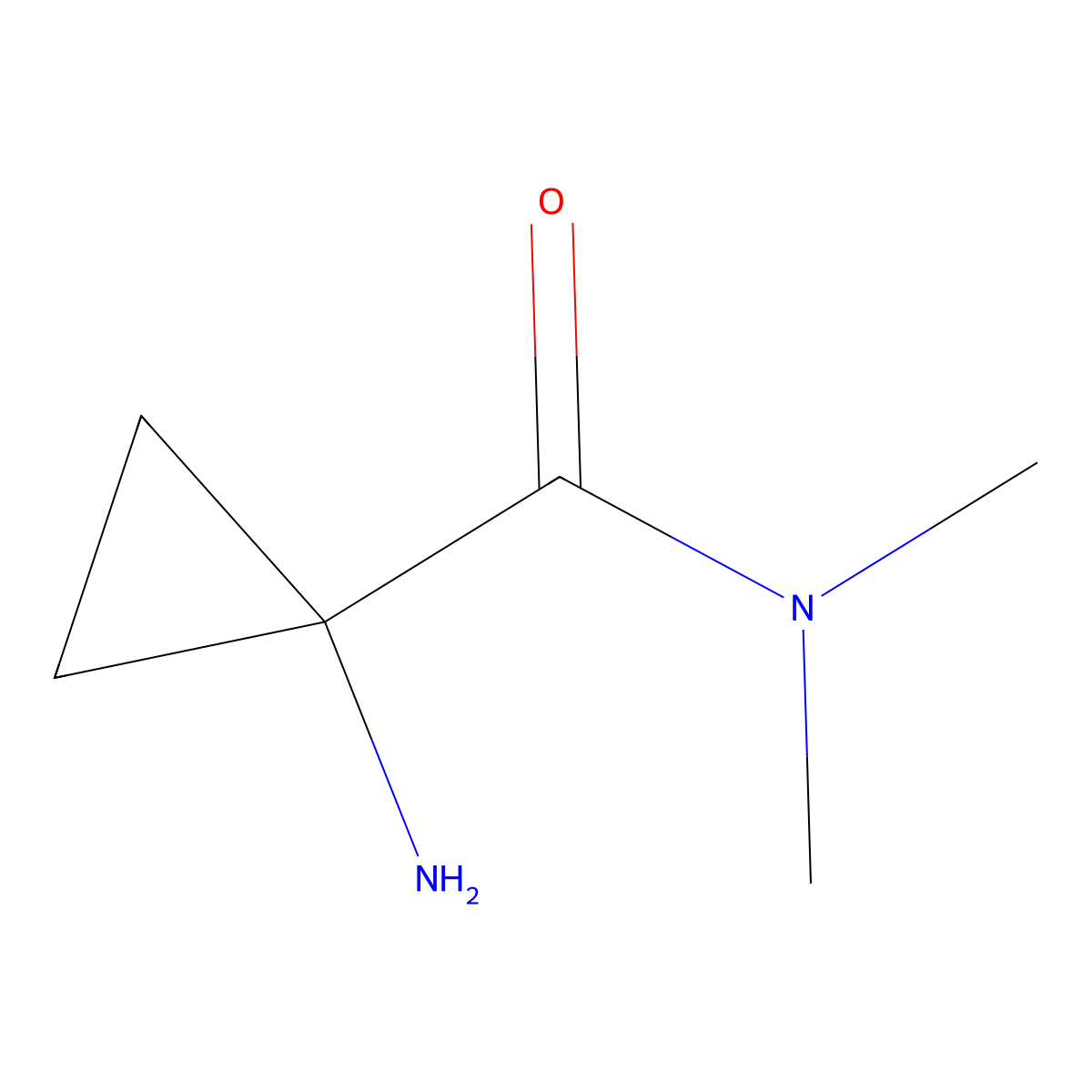 1-amino-N,N-dimethylcyclopropane-1-carboxamide molecular structure, CAS 1481463-48-2
