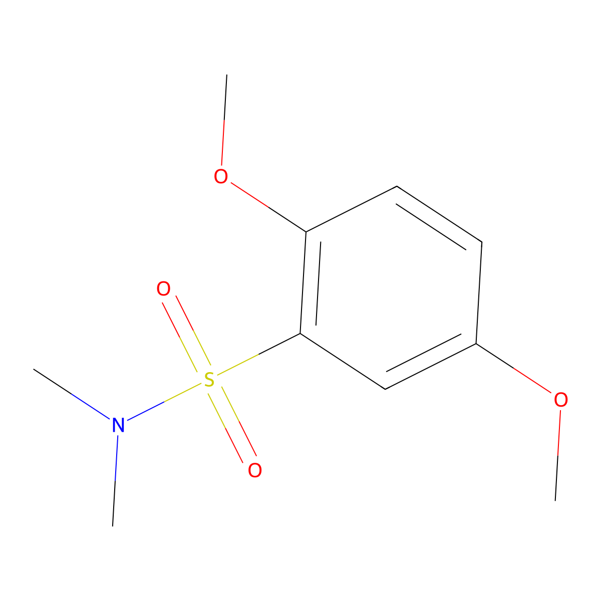 2,5-dimethoxy-N,N-dimethylbenzenesulfonamide molecular structure, CAS 148148-45-2