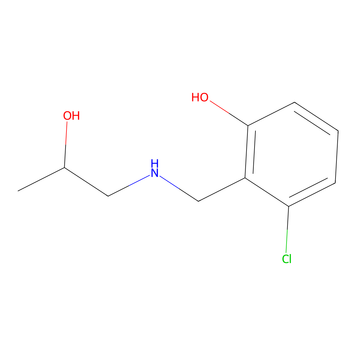 3-Chloro-2-{[(2-hydroxypropyl)amino]methyl}phenol molecular structure, CAS 1481497-84-0