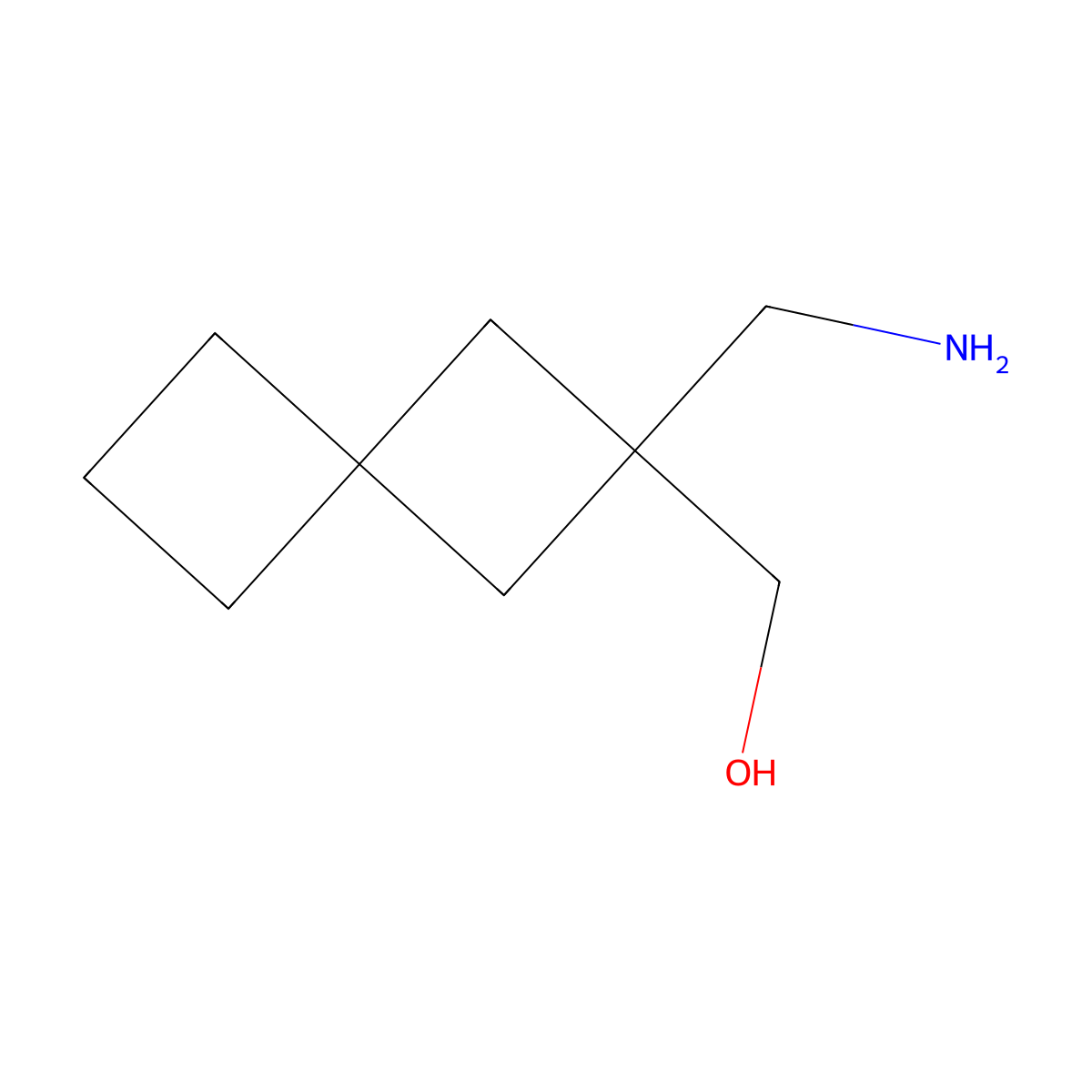 (2-(Aminomethyl)spiro(3.3)heptan-2-yl)methanol molecular structure, CAS 1481497-88-4