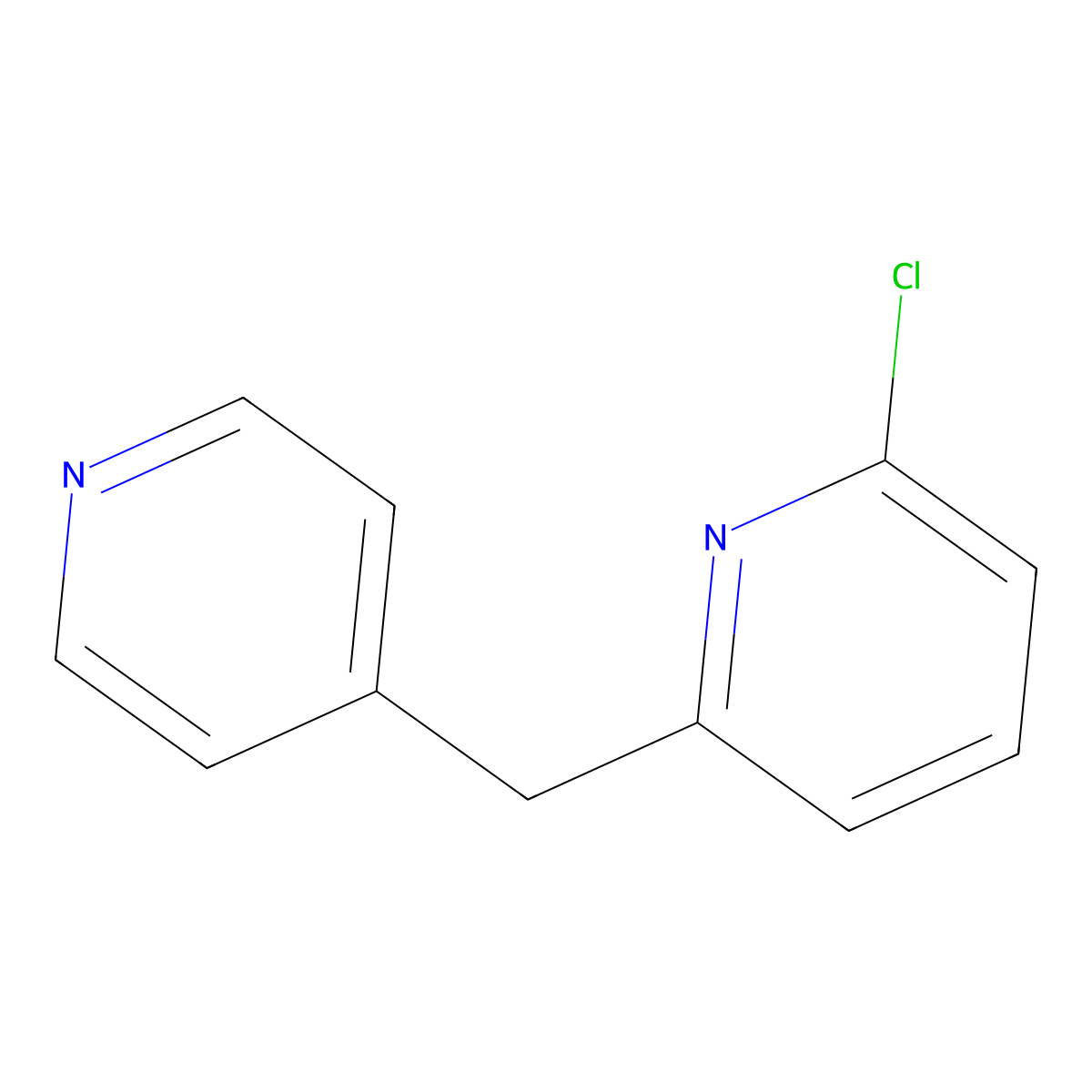 2-Chloro-6-[(pyridin-4-yl)methyl]pyridine molecular structure, CAS 1481508-69-3