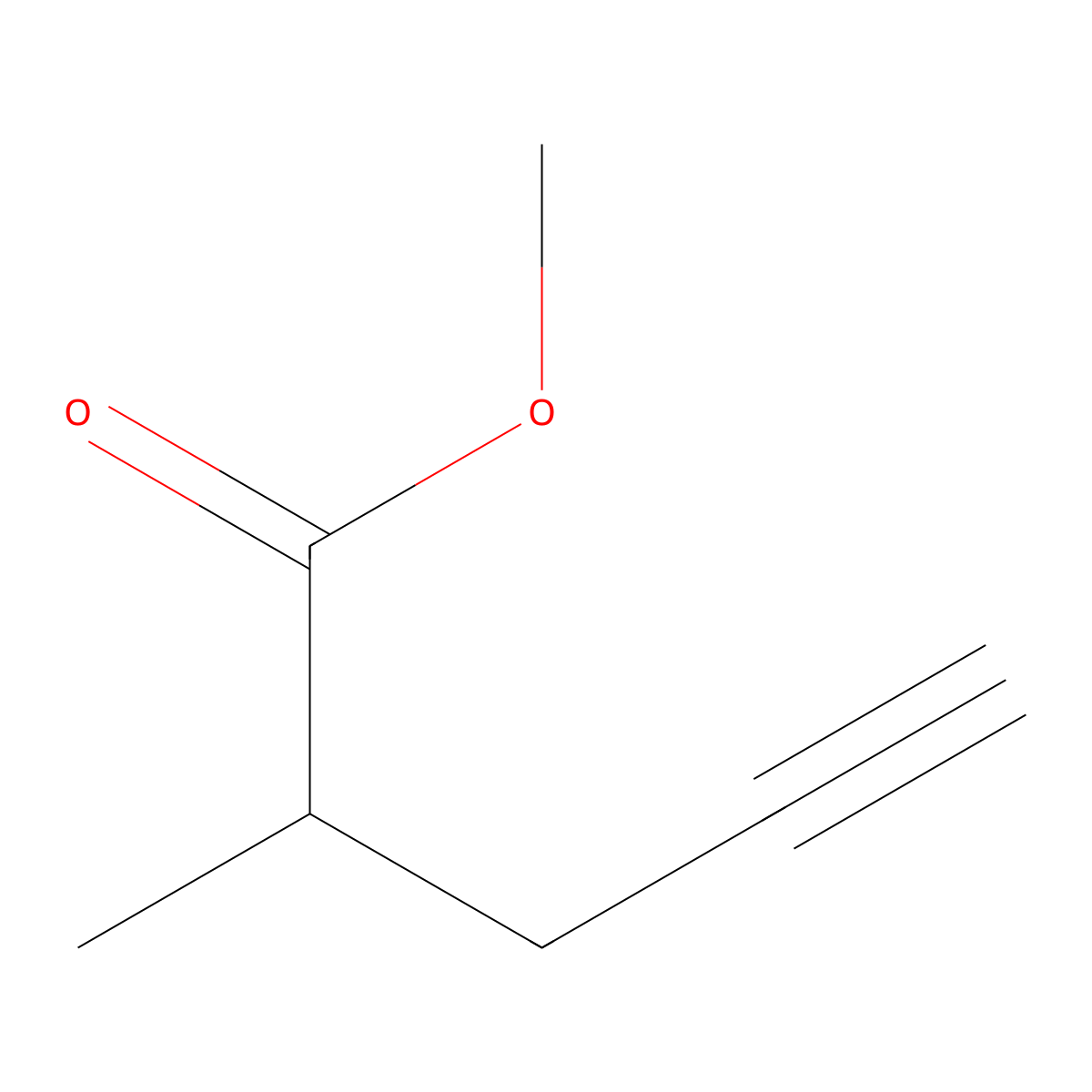 Methyl 2-methylpent-4-ynoate molecular structure, CAS 1481509-00-5