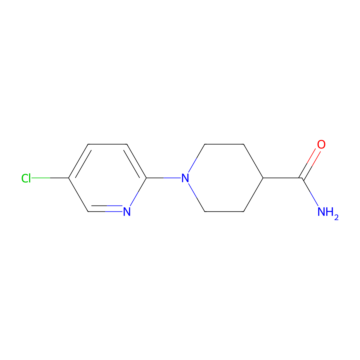 1-(5-Chloropyridin-2-yl)piperidine-4-carboxamide molecular structure, CAS 1481513-74-9