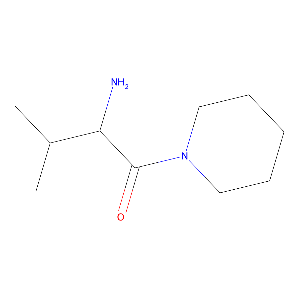 (S)-2-Amino-3-methyl-1-(piperidin-1-yl)butan-1-one molecular structure, CAS 148152-02-7