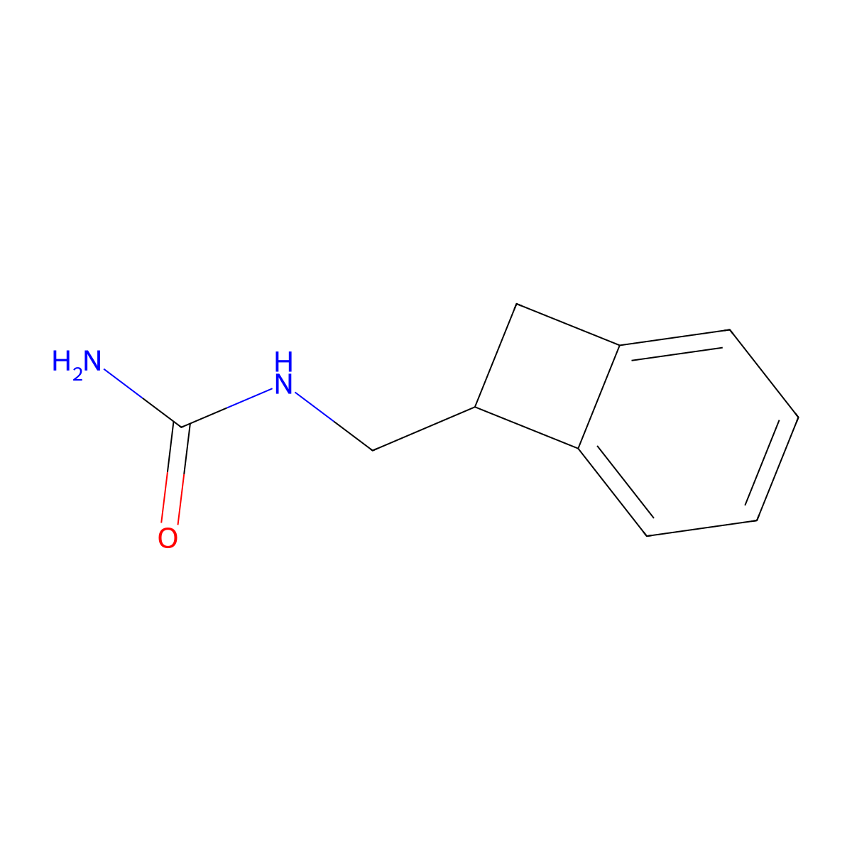 ({Bicyclo[4.2.0]octa-1,3,5-trien-7-yl}methyl)urea molecular structure, CAS 1481529-66-1