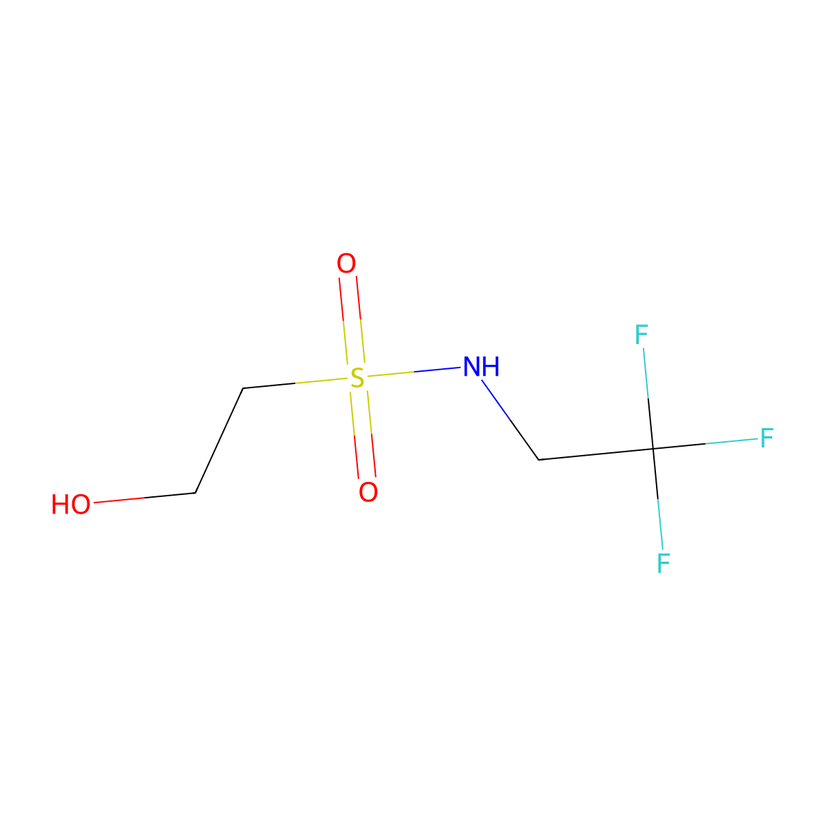 2-hydroxy-N-(2,2,2-trifluoroethyl)ethane-1-sulfonamide molecular structure, CAS 1481565-56-3
