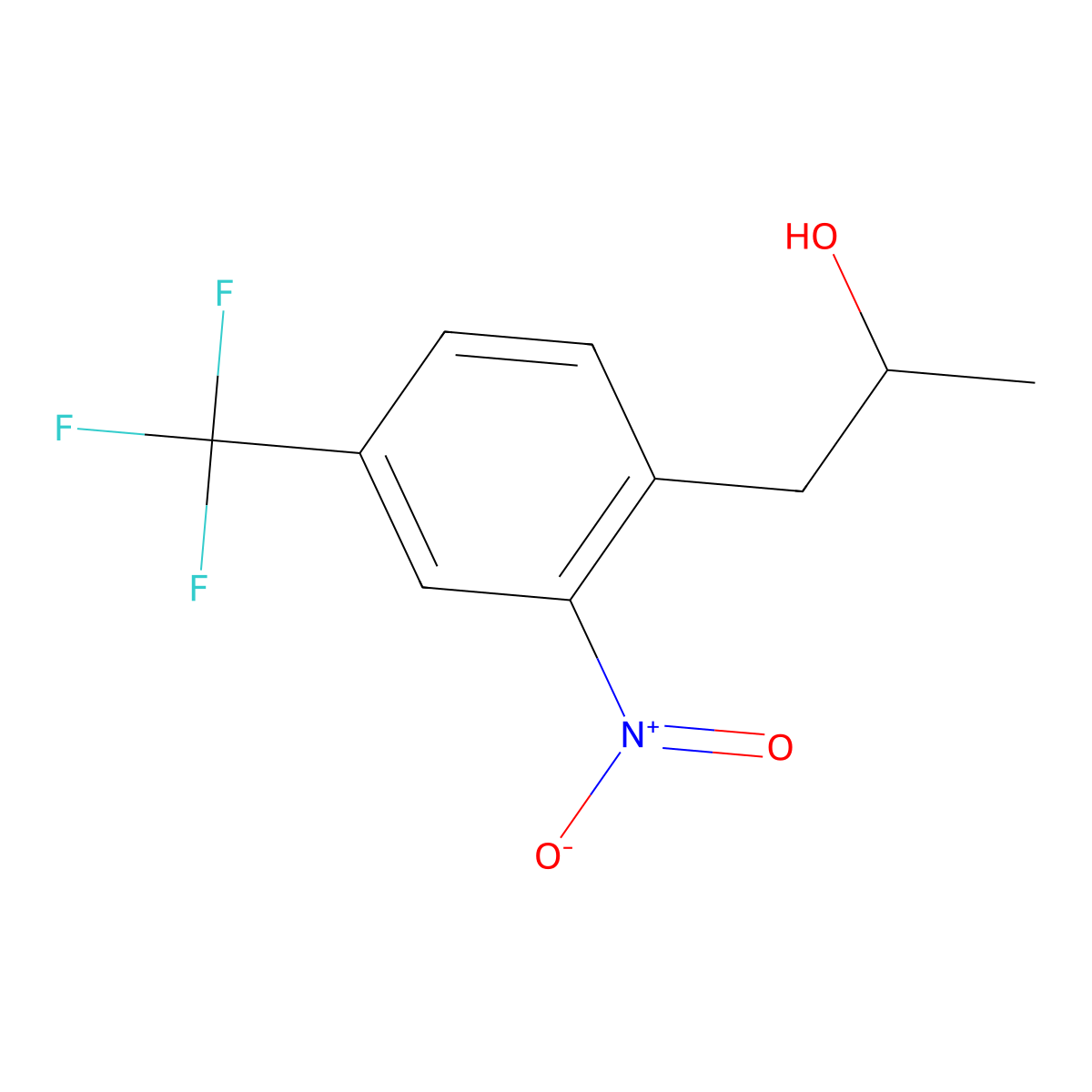 1-(2-Nitro-4-(trifluoromethyl)phenyl)propan-2-ol molecular structure, CAS 1481569-39-4