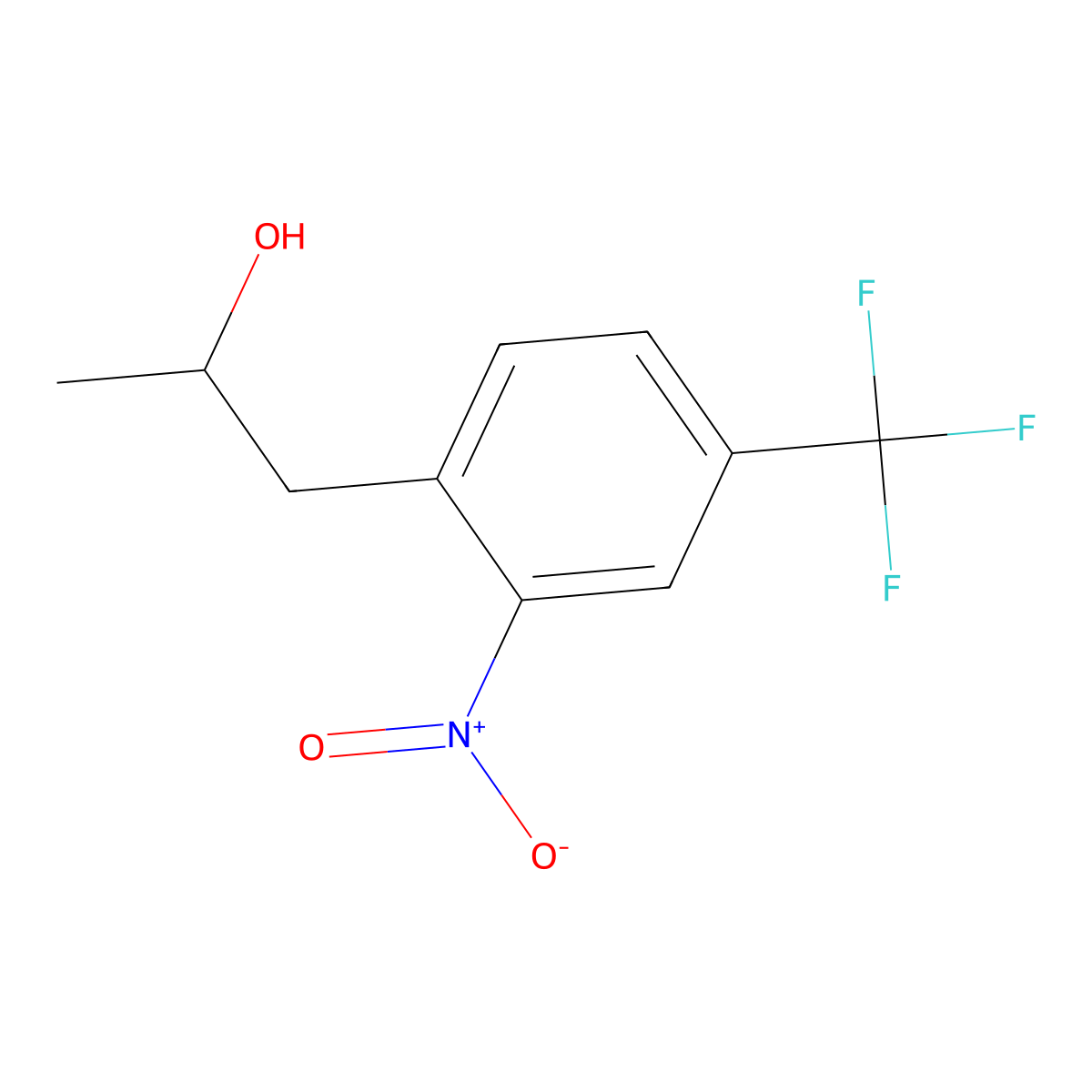 1-(2-Nitro-4-(trifluoromethyl)phenyl)propan-2-ol molecular structure, CAS 1481569-39-4