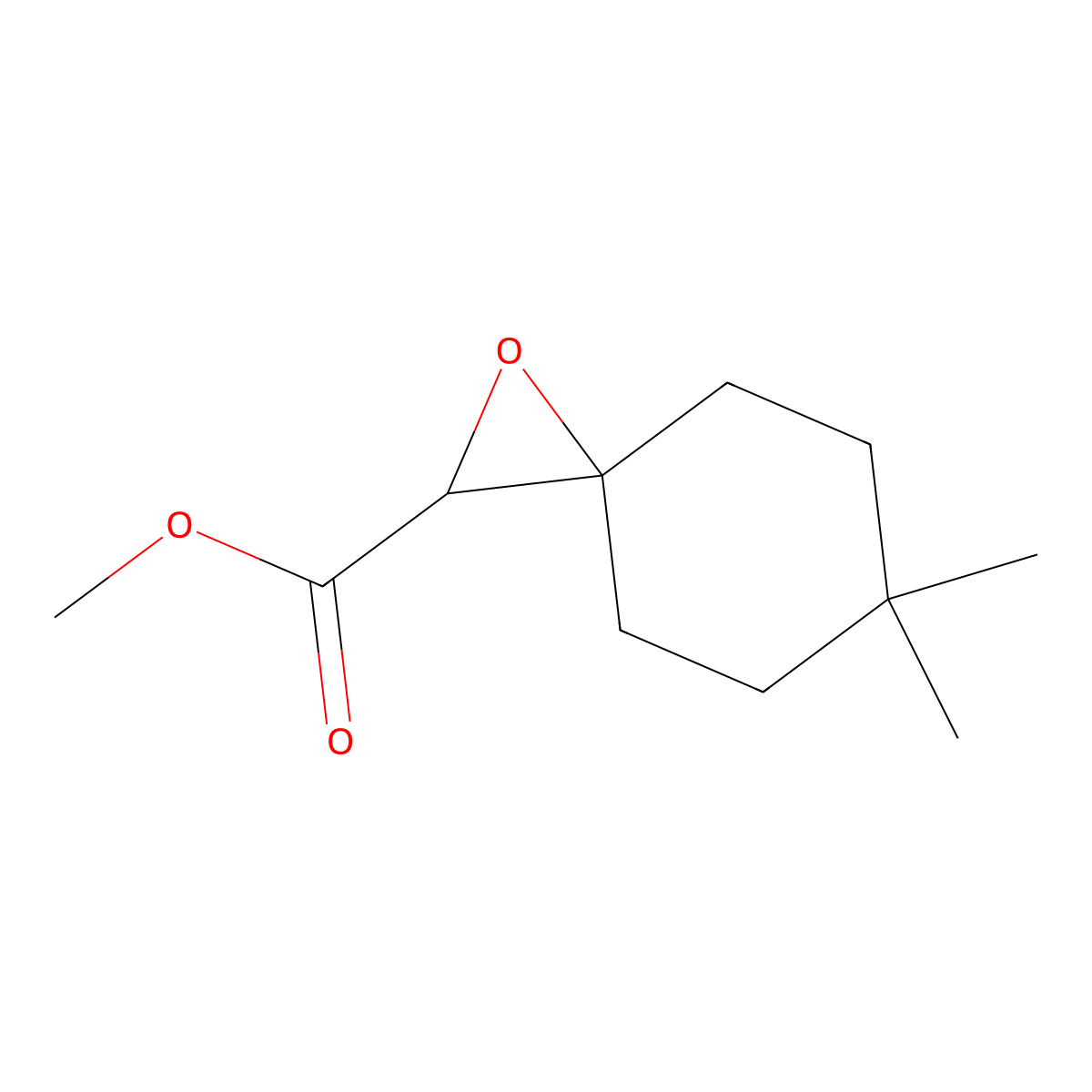 Methyl 6,6-dimethyl-1-oxaspiro[2.5]octane-2-carboxylate molecular structure, CAS 1481597-23-2