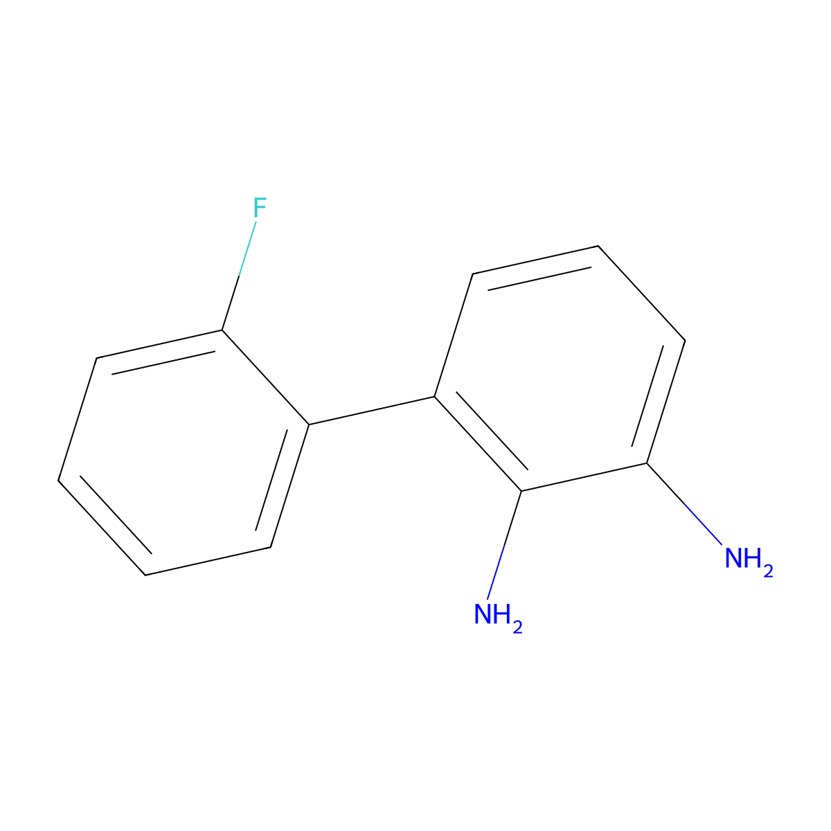 2'-Fluorobiphenyl-2,3-diamine molecular structure, CAS 1481628-17-4