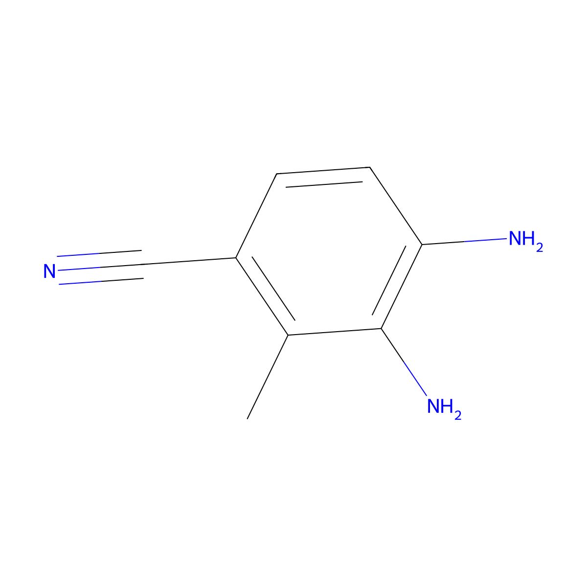 3,4-Diamino-2-methylbenzonitrile molecular structure, CAS 1481633-77-5