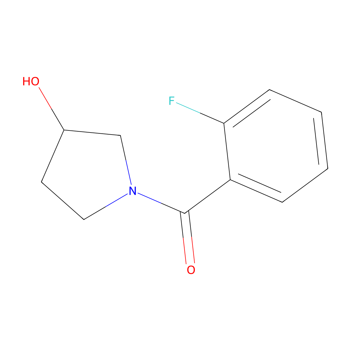 1-(2-Fluorobenzoyl)pyrrolidin-3-ol molecular structure, CAS 1481642-84-5