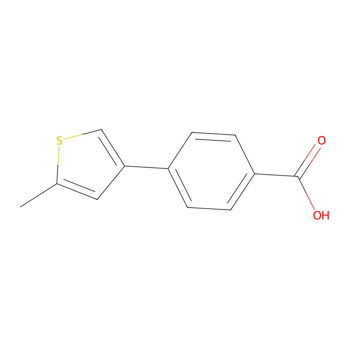 4-(5-Methylthiophen-3-yl)benzoic acid molecular structure, CAS 1481649-79-9