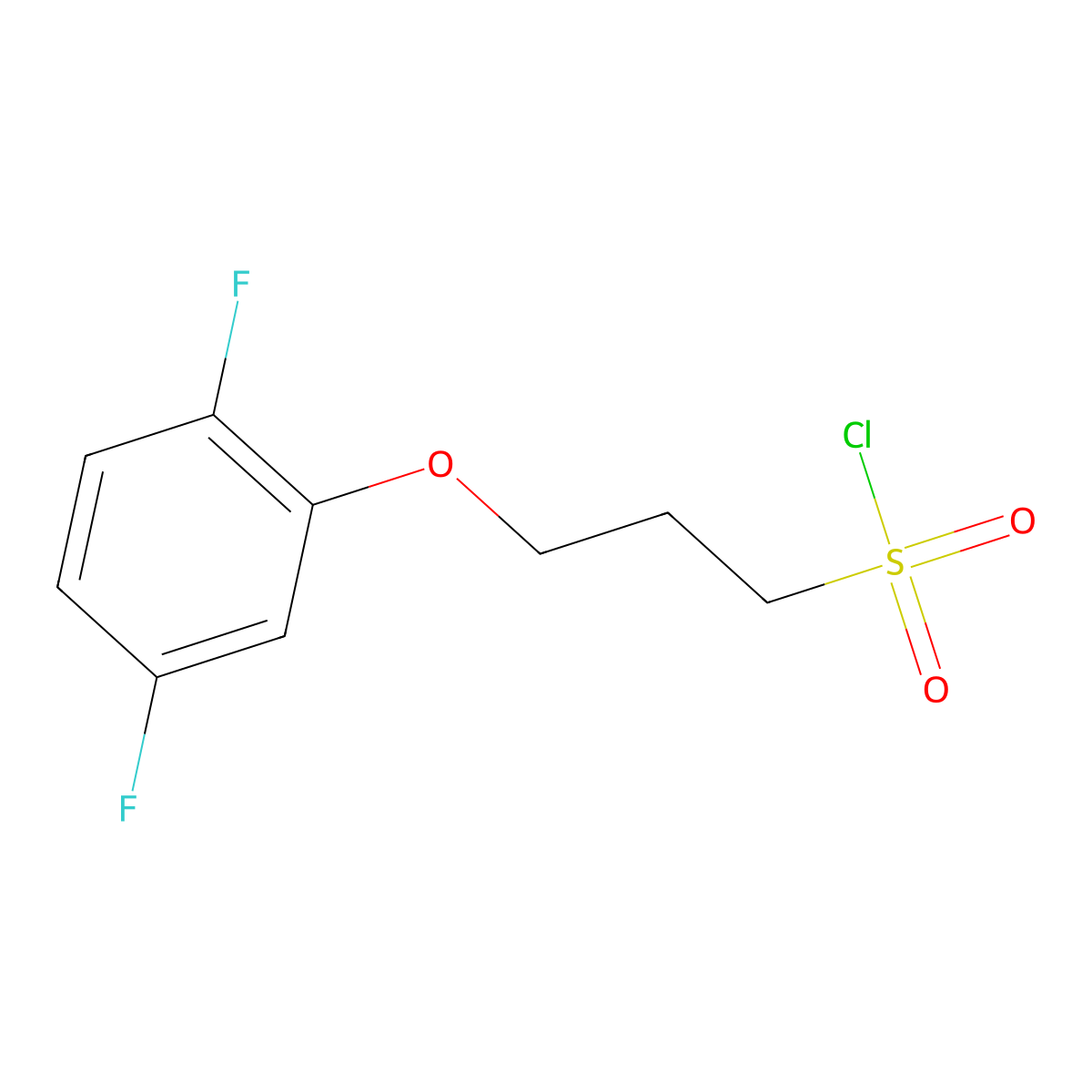 3-(2,5-Difluorophenoxy)propane-1-sulfonyl chloride molecular structure, CAS 1481650-26-3