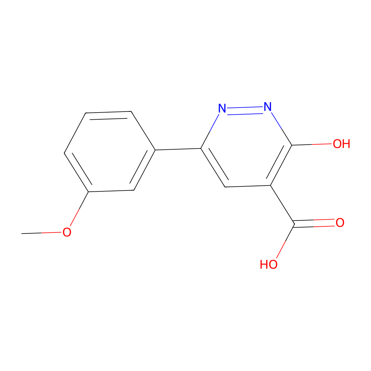 6-(3-Methoxyphenyl)-3-oxo-2,3-dihydropyridazine-4-carboxylic acid molecular structure, CAS 1481674-93-4
