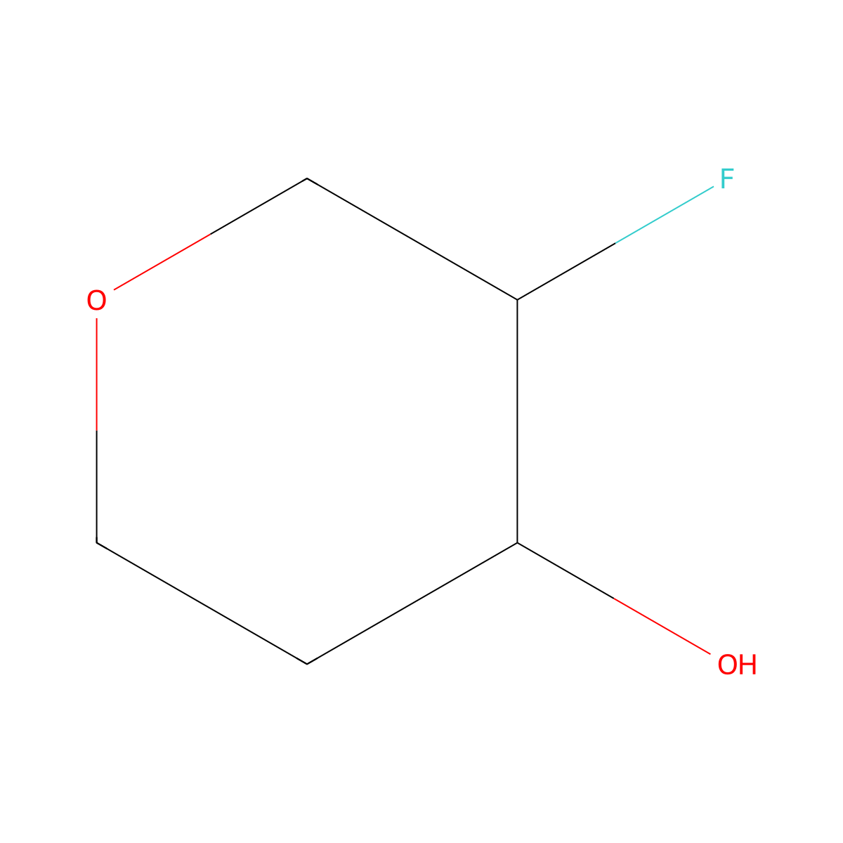 3-Fluorooxan-4-ol molecular structure, CAS 1481690-51-0
