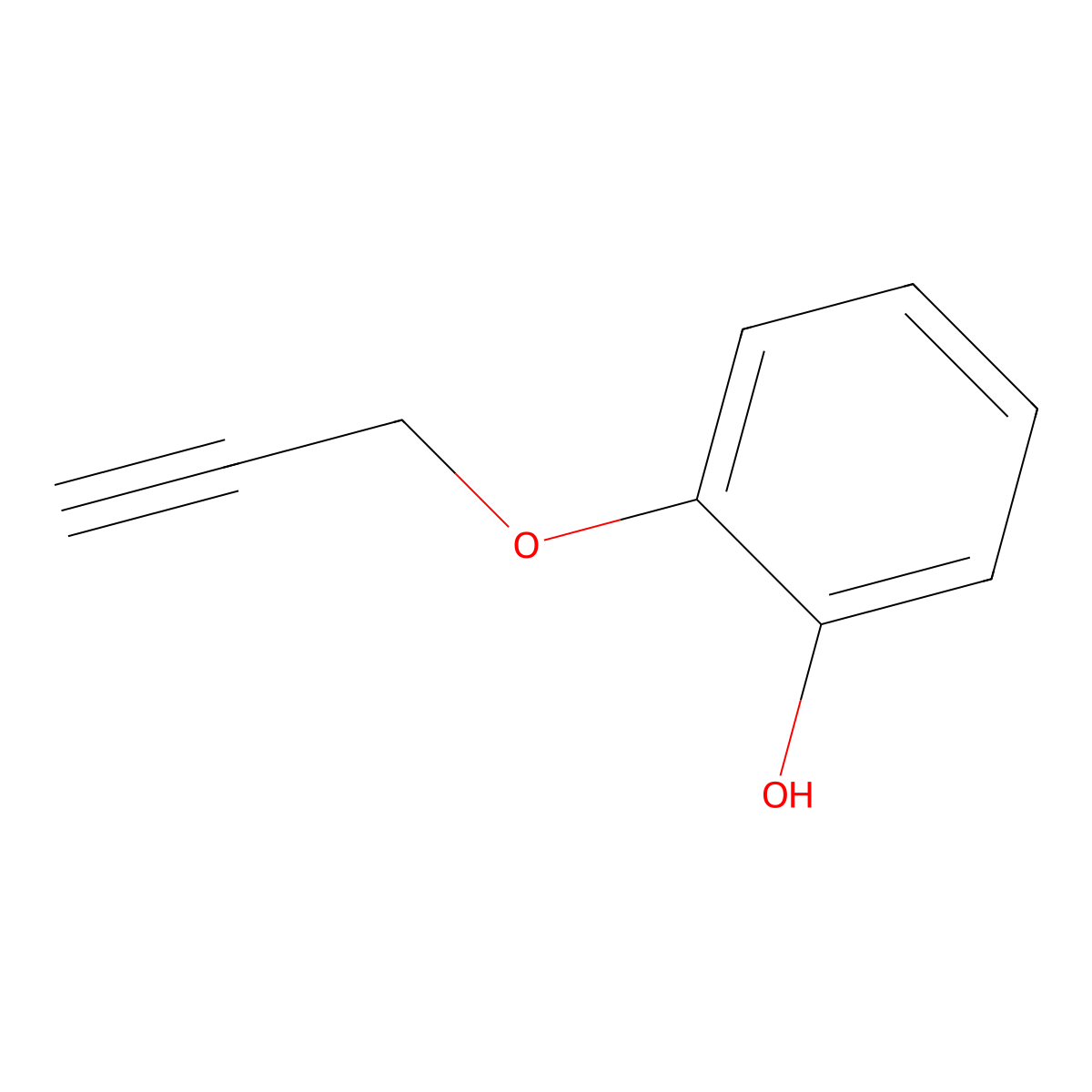 2-(Prop-2-yn-1-yloxy)phenol molecular structure, CAS 14817-38-0