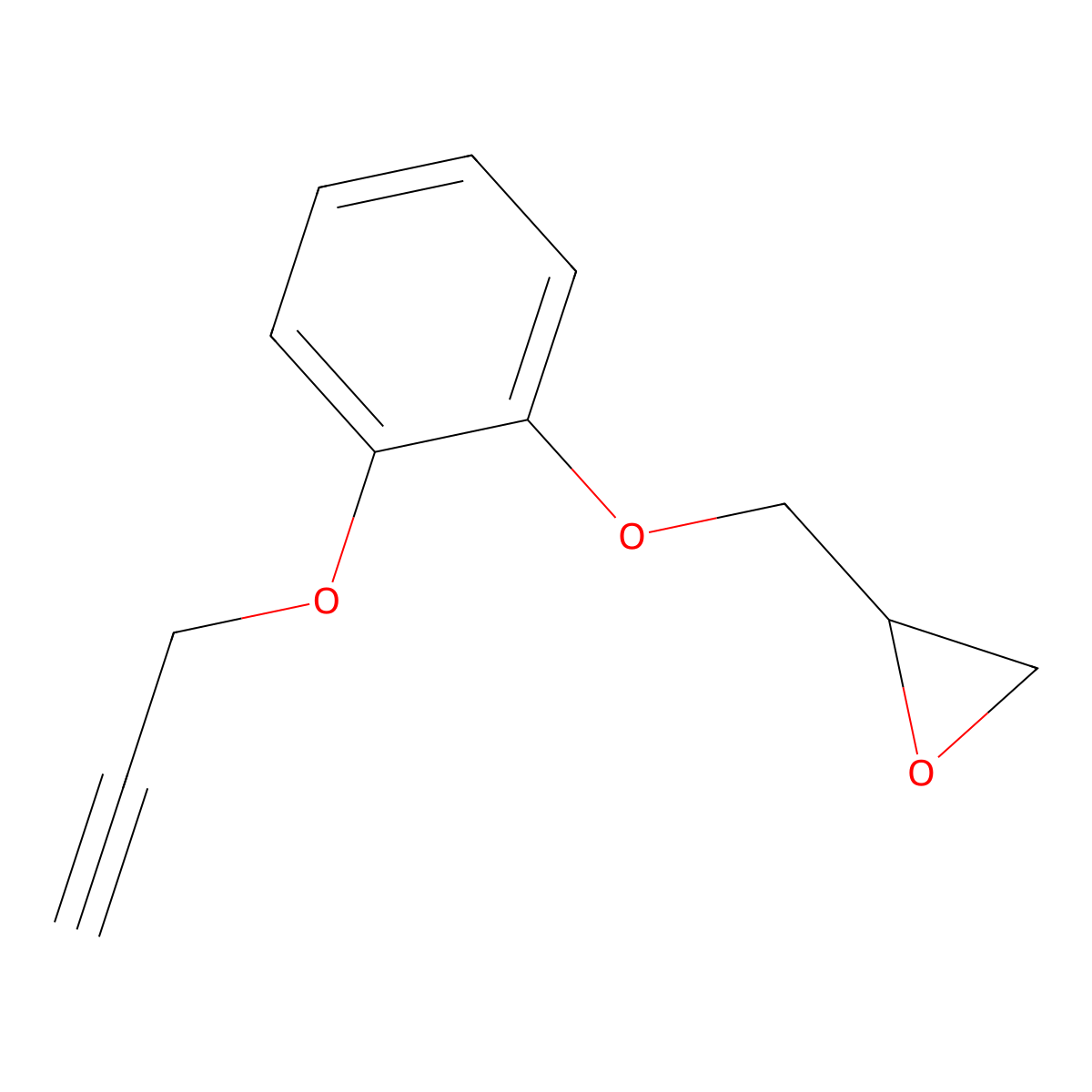 2-({2-[(Prop-2-yn-1-yl)oxy]phenoxy}methyl)oxirane molecular structure, CAS 14817-39-1