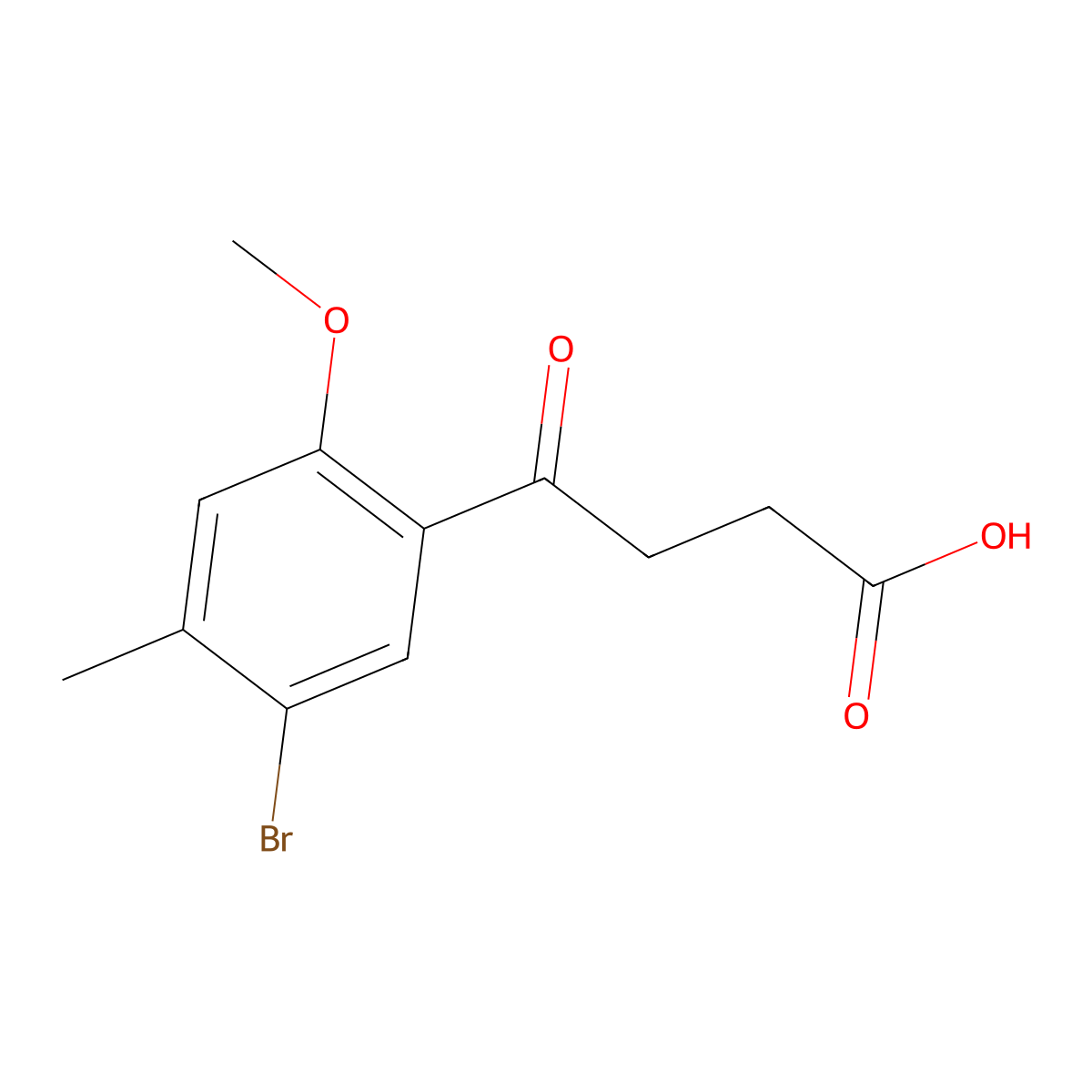 4-(5-Bromo-2-methoxy-4-methylphenyl)-4-oxobutanoic acid molecular structure, CAS 1481776-23-1