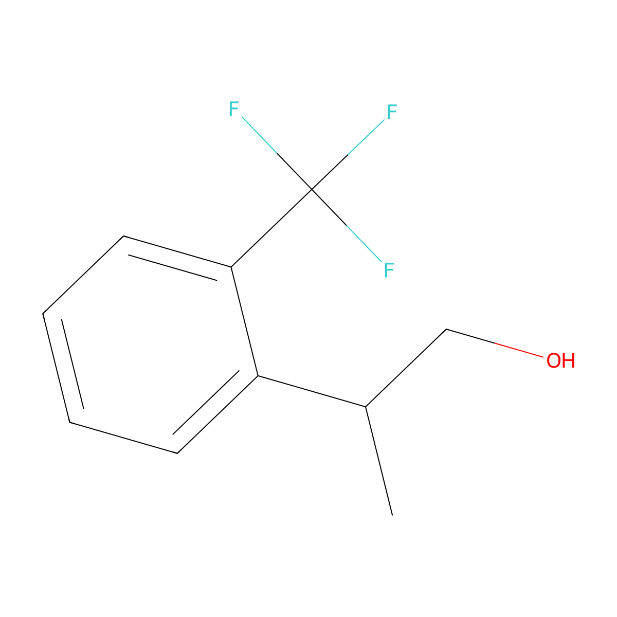 2-(2-(Trifluoromethyl)phenyl)propan-1-ol molecular structure, CAS 1481780-36-2