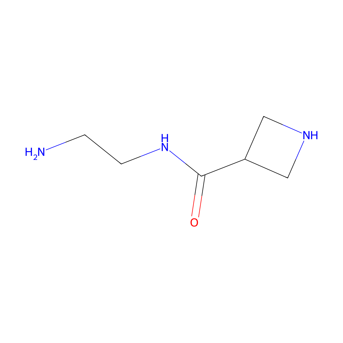 N-(2-aminoethyl)azetidine-3-carboxamide molecular structure, CAS 1481797-00-5