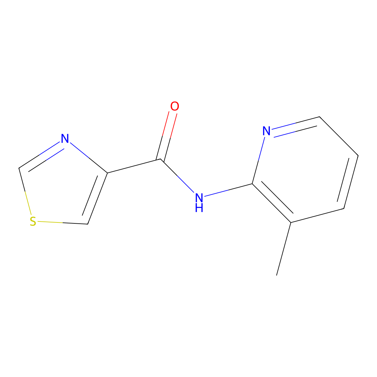 N-(3-methylpyridin-2-yl)-1,3-thiazole-4-carboxamide molecular structure, CAS 1481799-93-2