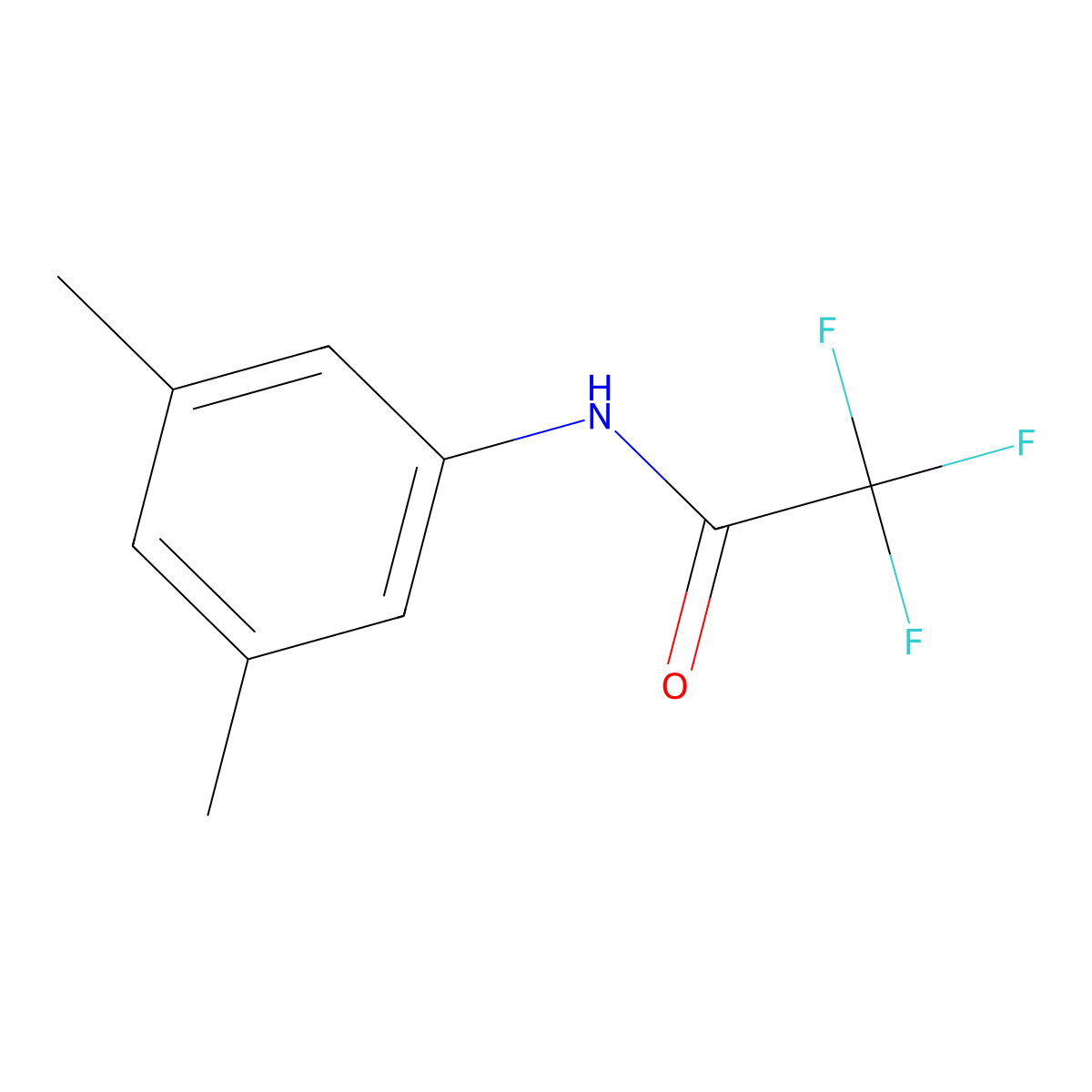 Acetamide,N-(3,5-dimethylphenyl)-2,2,2-trifluoro- molecular structure, CAS 14818-53-2
