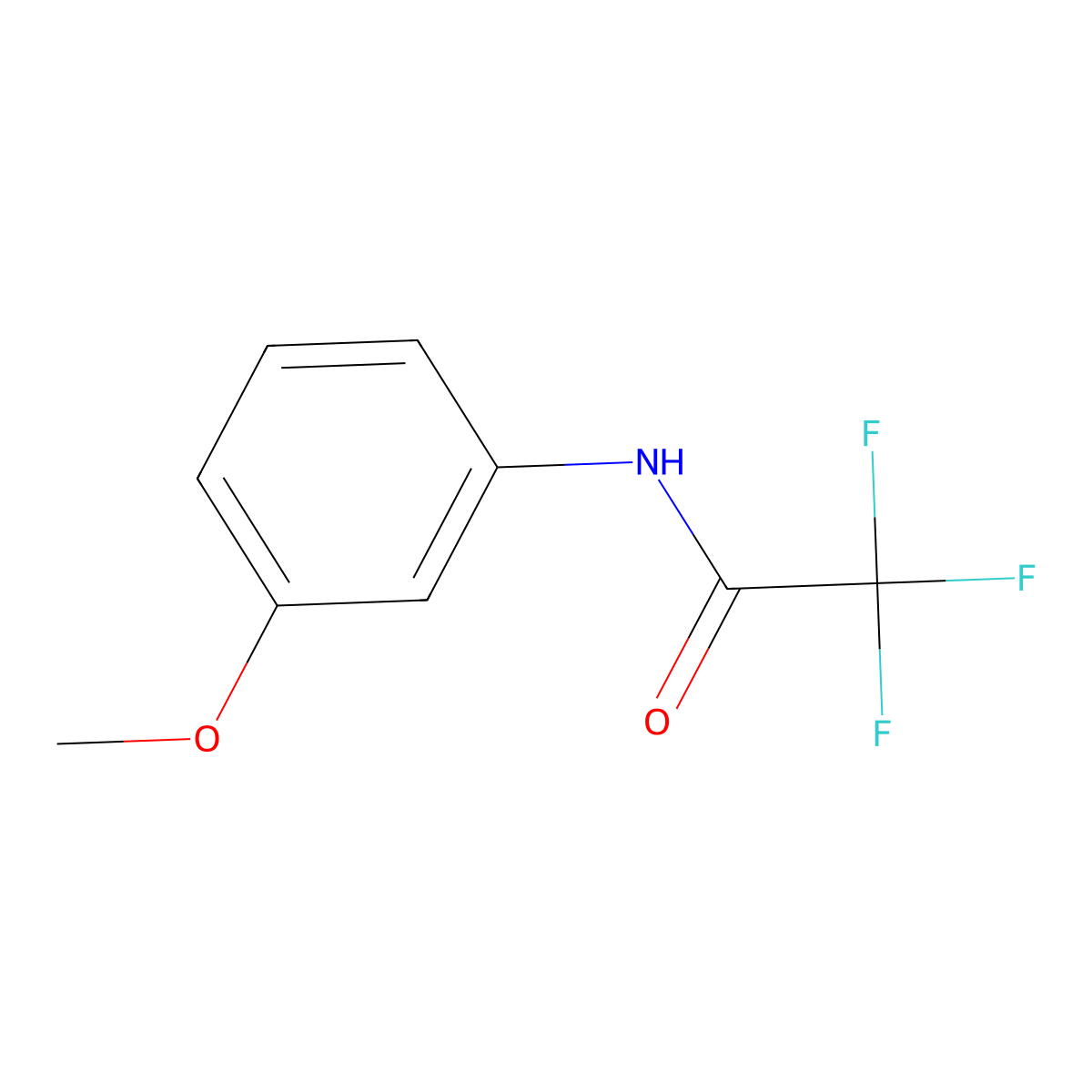 2,2,2-trifluoro-N-(3-methoxyphenyl)acetamide molecular structure, CAS 14818-55-4