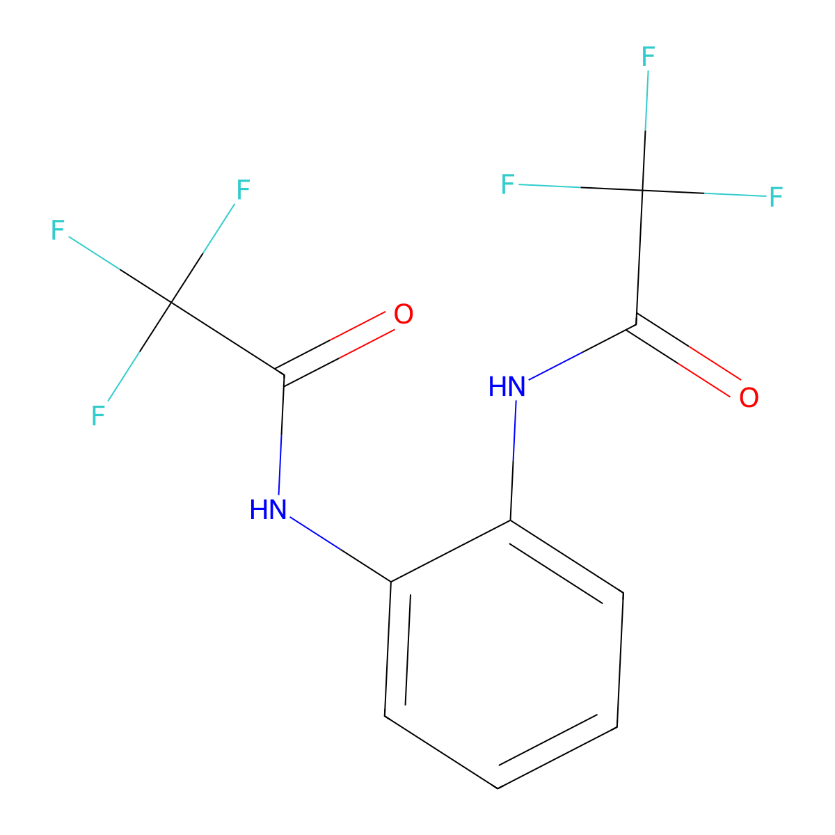 2,2,2-trifluoro-N-[2-[(2,2,2-trifluoroacetyl)amino]phenyl]acetamide molecular structure, CAS 14818-62-3
