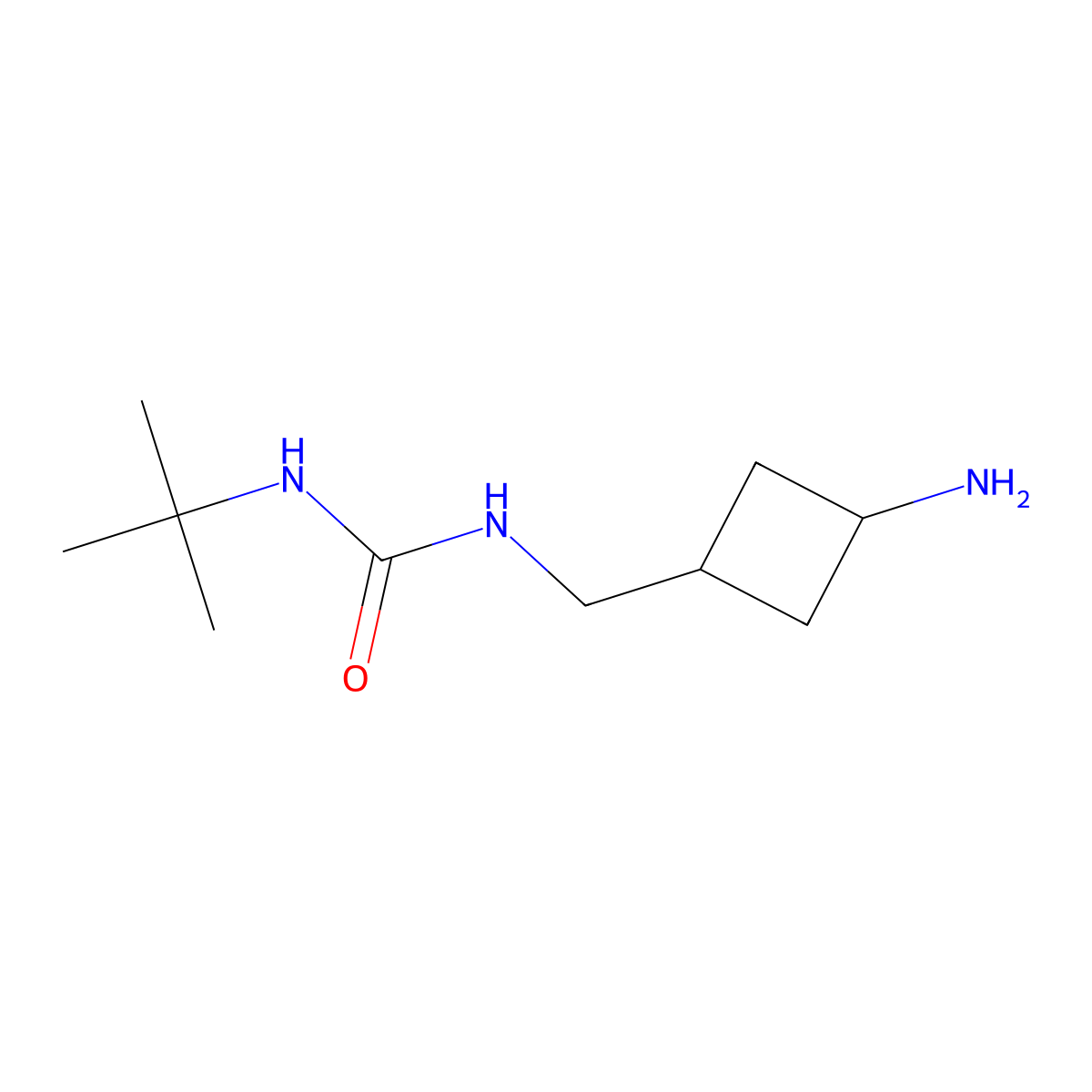 1-[(3-Aminocyclobutyl)methyl]-3-tert-butylurea molecular structure, CAS 1481801-61-9