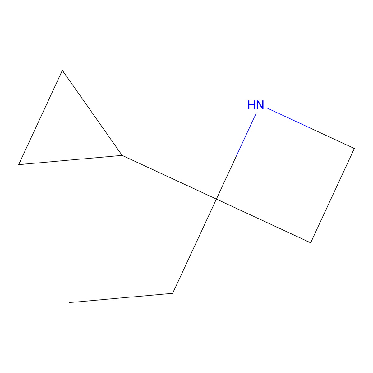 2-Cyclopropyl-2-ethylazetidine molecular structure, CAS 1481804-36-7
