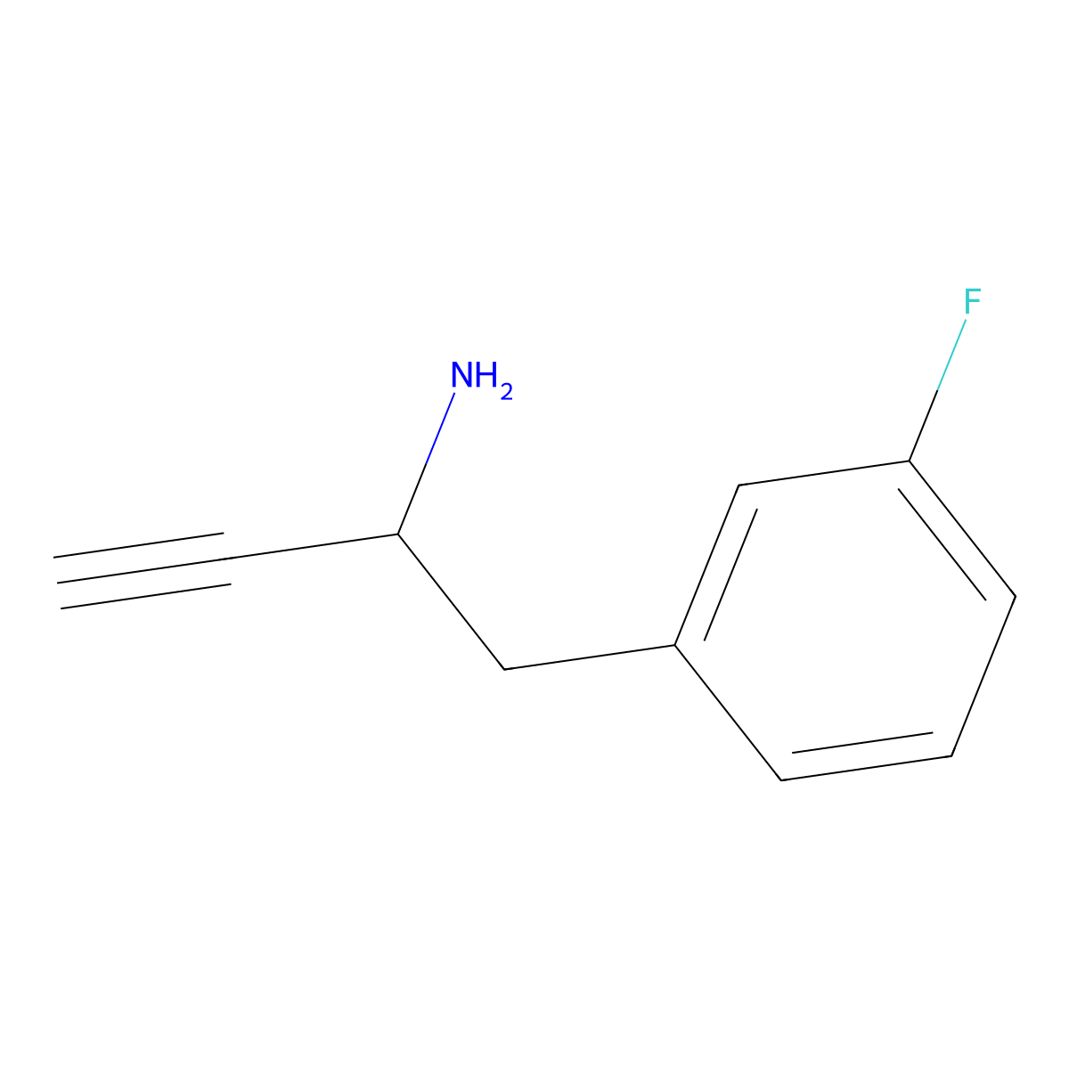 1-(3-Fluorophenyl)but-3-YN-2-amine molecular structure, CAS 1481824-71-8